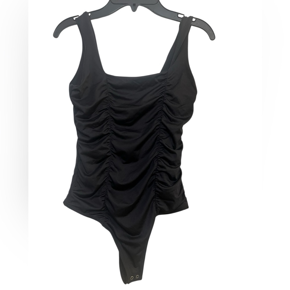 Abercrombie & Fitch Square Neck Ruched Bodysuit - Size XS